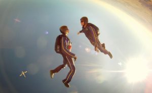 free fall, diving, sky